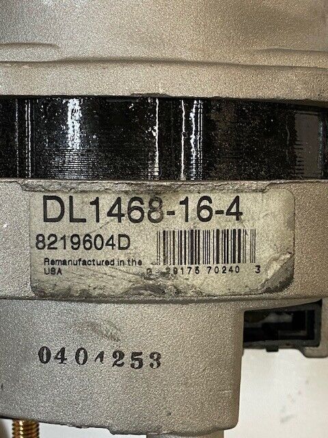 Delco Remy Reman Alternator DL1468-16-4, 8219604D