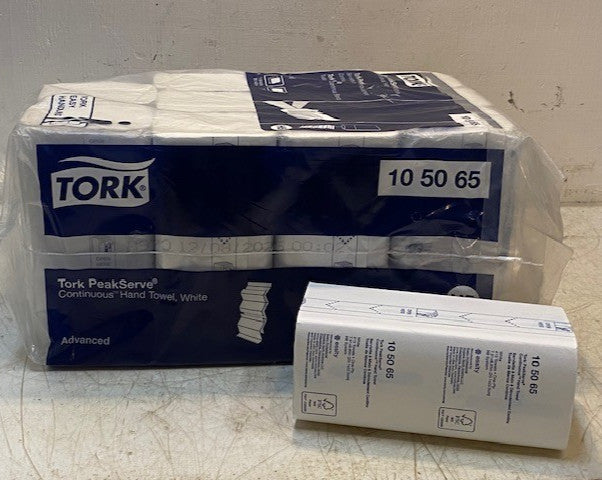 Tork Molnlycke PeakServe 105065 12PK Continuous Hand Towels White H5 410 Sheets