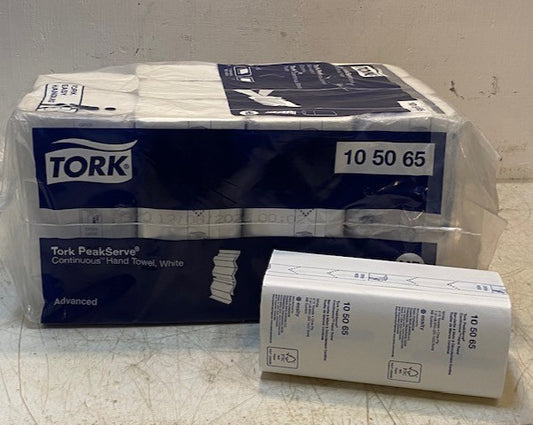 Tork Molnlycke PeakServe 105065 12PK Continuous Hand Towels White H5 410 Sheets