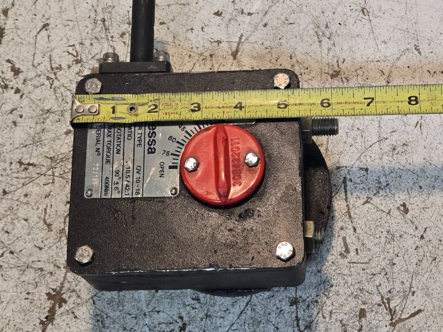 Vanessa OV 10-18 Actuator Valve | Turns/Ratio 10.5/42:1 | Max Torque 400 Nm