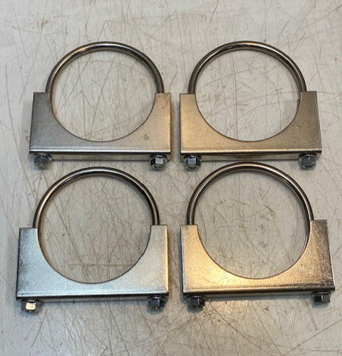 4 Quantity of Heavy Duty Steel U-Bolt N1 4in Exhaust Clamps (4 Quantity)