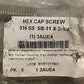 3AUE4 | 10-Pack Hex Cap Screws 316 SS 5/8-11x3-1/4"