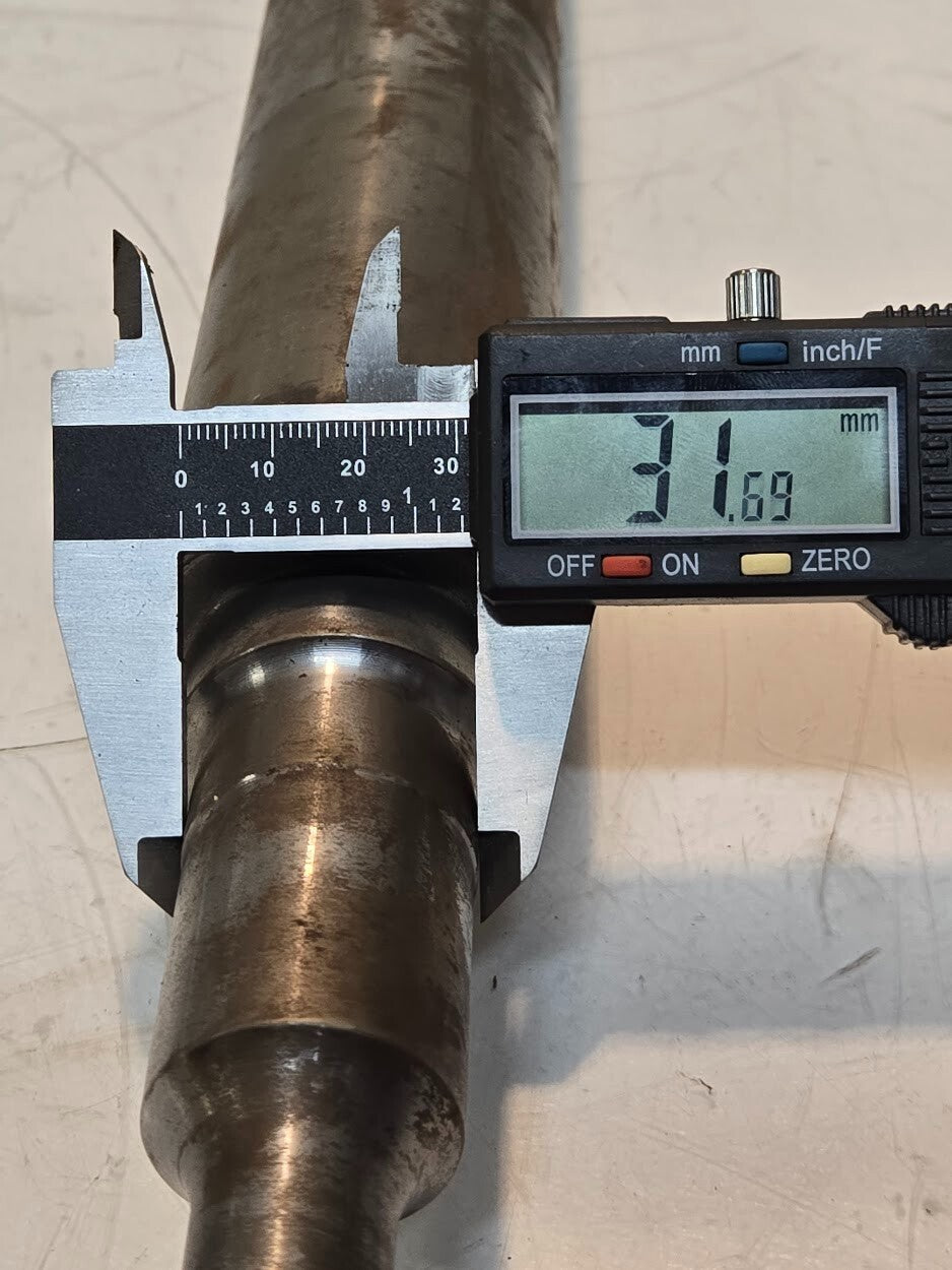 Spindle 208-019 w/ Castellated Nut for Schulte | 16.5" Long 2" Diameter