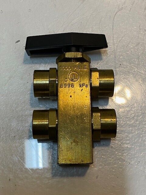Abco Kantleak Multi-Port Stack Brass Valve Freon 134a, 404a, 410A 1000 PSIG 6996
