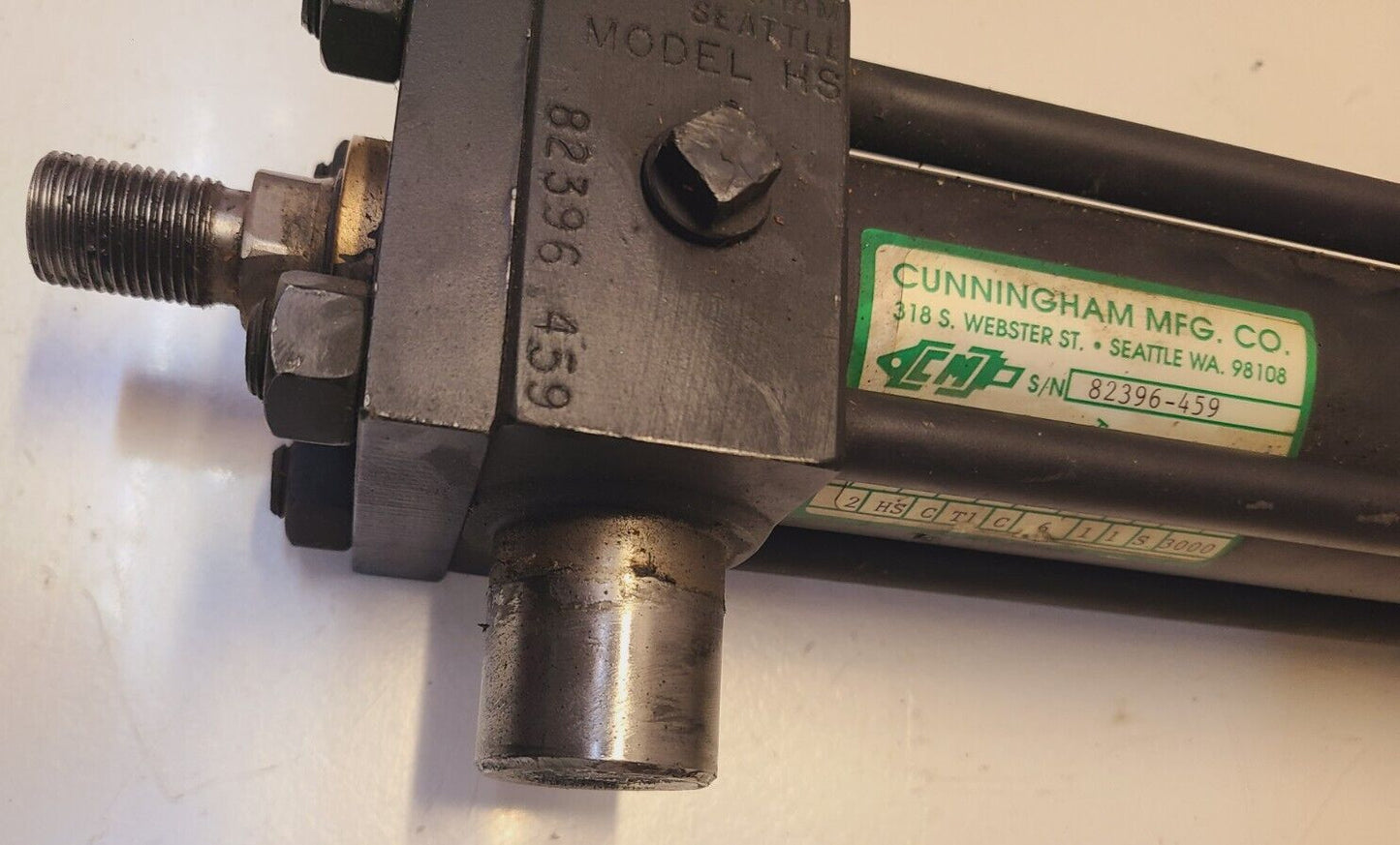 Cunningham MFG Hydraulic Cylinder Model HS 82396-459 | 82396 459