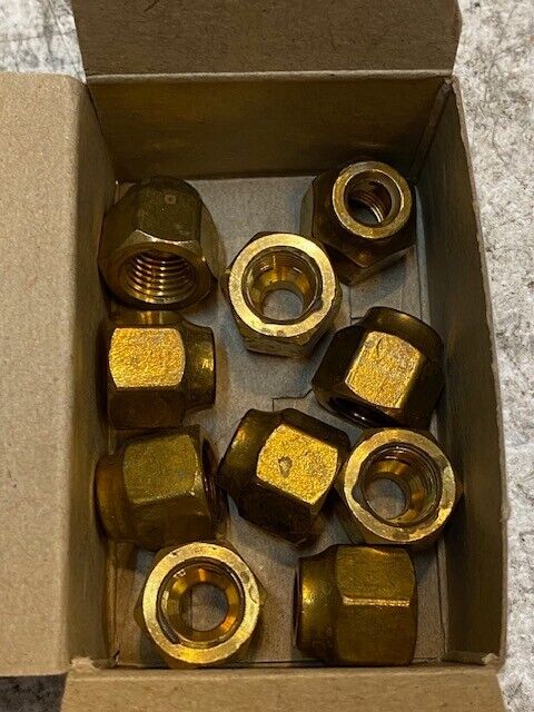 50 Quantity of Parker X14FSX-4 Brass 45 Deg Flare Fittings (5 Boxes of 10)