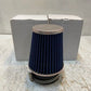 2 Quantity of Blue 3.5" 89mm Cone Air Filters (2 Quantity)