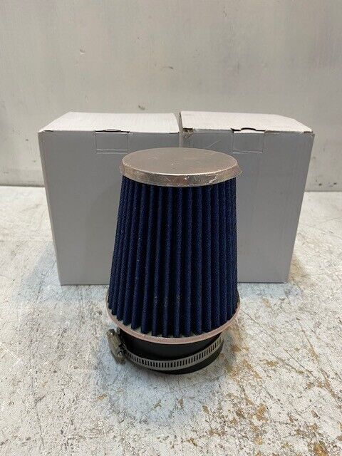 2 Quantity of Blue 3.5" 89mm Cone Air Filters (2 Quantity)