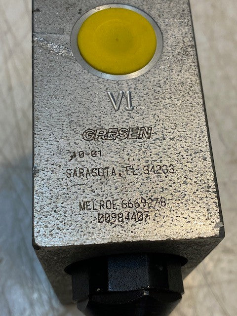Gresen 00984407 Melroe 6669278 Hydraulic Block Valve 1700 PSI