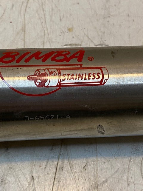 Bimba D-65671-A Air Cylinder 20" Long 65mm OD 13mm Thread