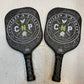 Pair of 2 Tria Milia Carbon USA Pickleball Approved Paddles 16" L 7-3/4" W