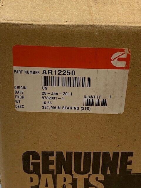 Cummins Main Bearing STD Set AR12250 | 206580