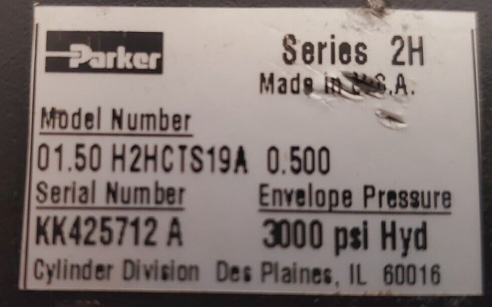 Parker Cylinders Series 2H 01.50 H2HCTS19A 0.500