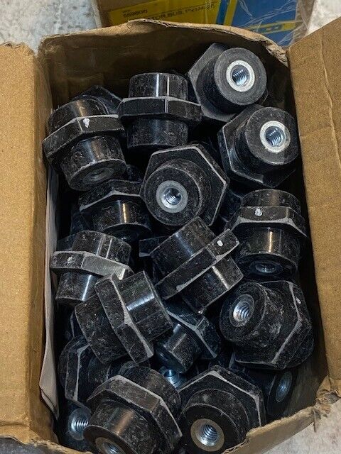 2 Boxes of 50 Qty of Erico 559600 Insulators 1"x1/4-20 600V (100 Qty Total)