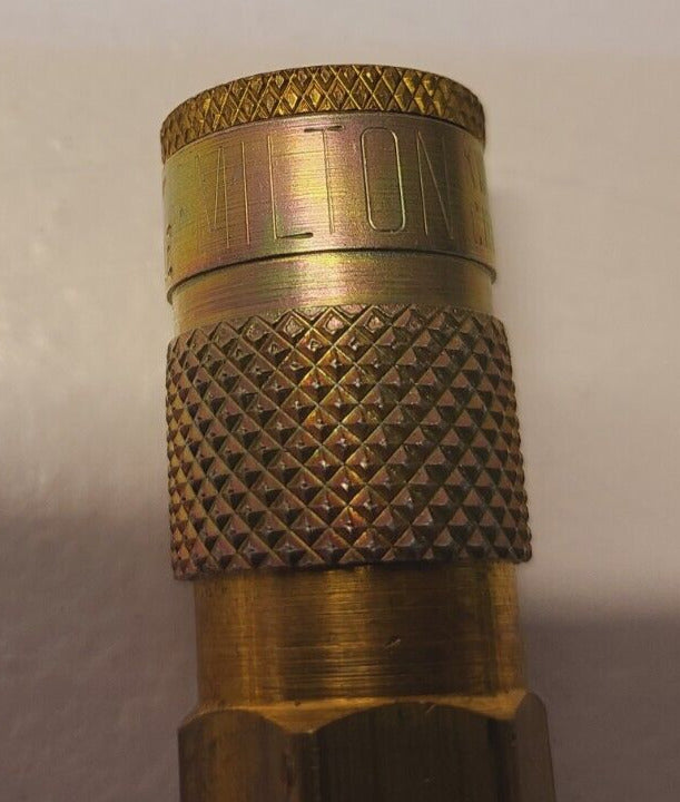 5 Qty. of Milton Kwik Change "T" Style Couplings 3/8" MNPT Brass (5 Qty)