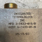 Integrated Technologies Valve Manifold Block MFD 2-1433-01S/B ASSY 4-1433-01/B