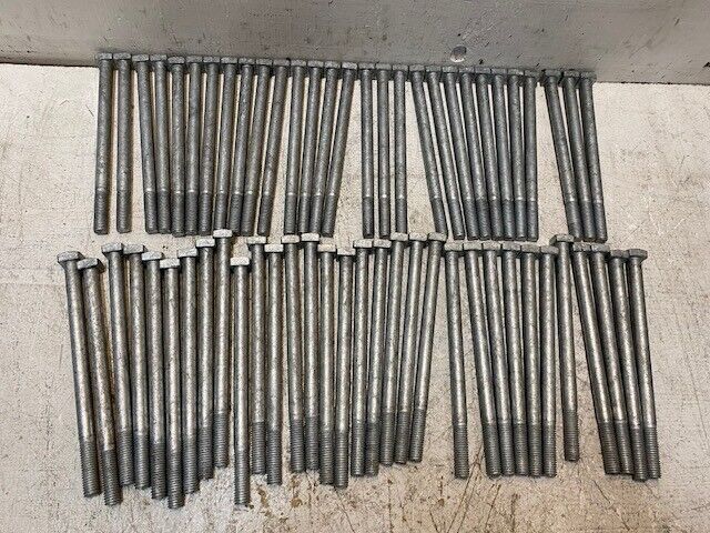 61 Quantity of 1/2" x 8" (1-5/8" Threaded) Square Head Bolts 307A 01RL (61 Qty)