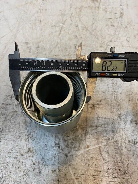 Large Crimp Coupling Hydraulic Hose Fitting PL A04000-32 OH 6-1/2" T 38mm Bore