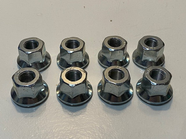 8 Qty of DMC Hex Flange Lug Nuts 14mm ID Thread 41mm OD 28mm Hex Dia. (8 Qty)