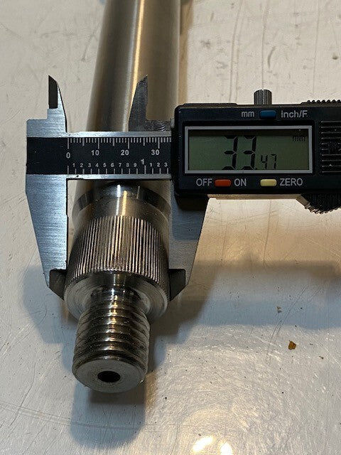 Mission Products Group Shaft 16" Long 51mm OD 37mm Main Shaft 22mm Thread End