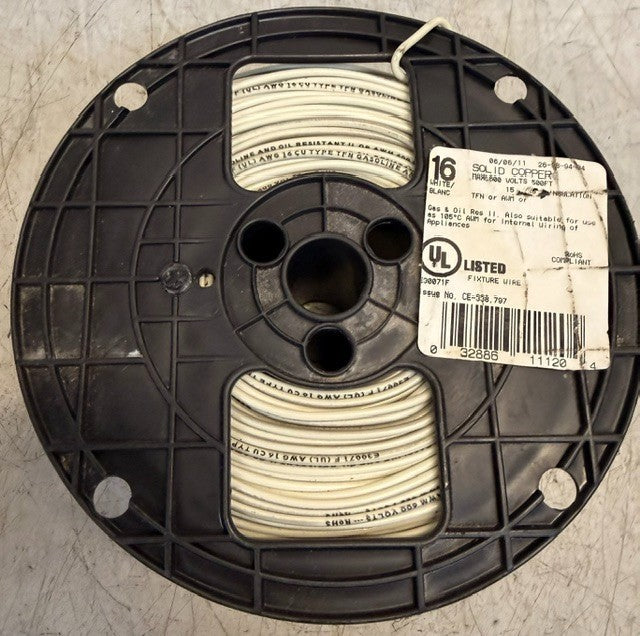 AWG 16 Solid Copper Fixture Wire TFN Or AWM Insullation 500ft E30071F