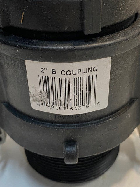 Apache 2" Part B Female Cam & Groove Polypropylene Adapter w/ Part F Coupling