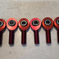 6 Quantity of Red Anodized Aluminum Rod Ends 1/2" Bore 5/8" Thread (6 Qty)