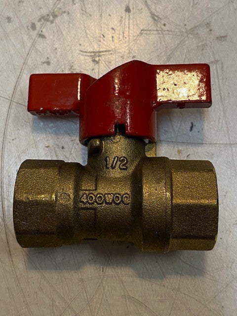 15 Quantity of Jomar Gas Ball Valves FIG-T205R 1/2" Red T-Handle (15 Quantity)