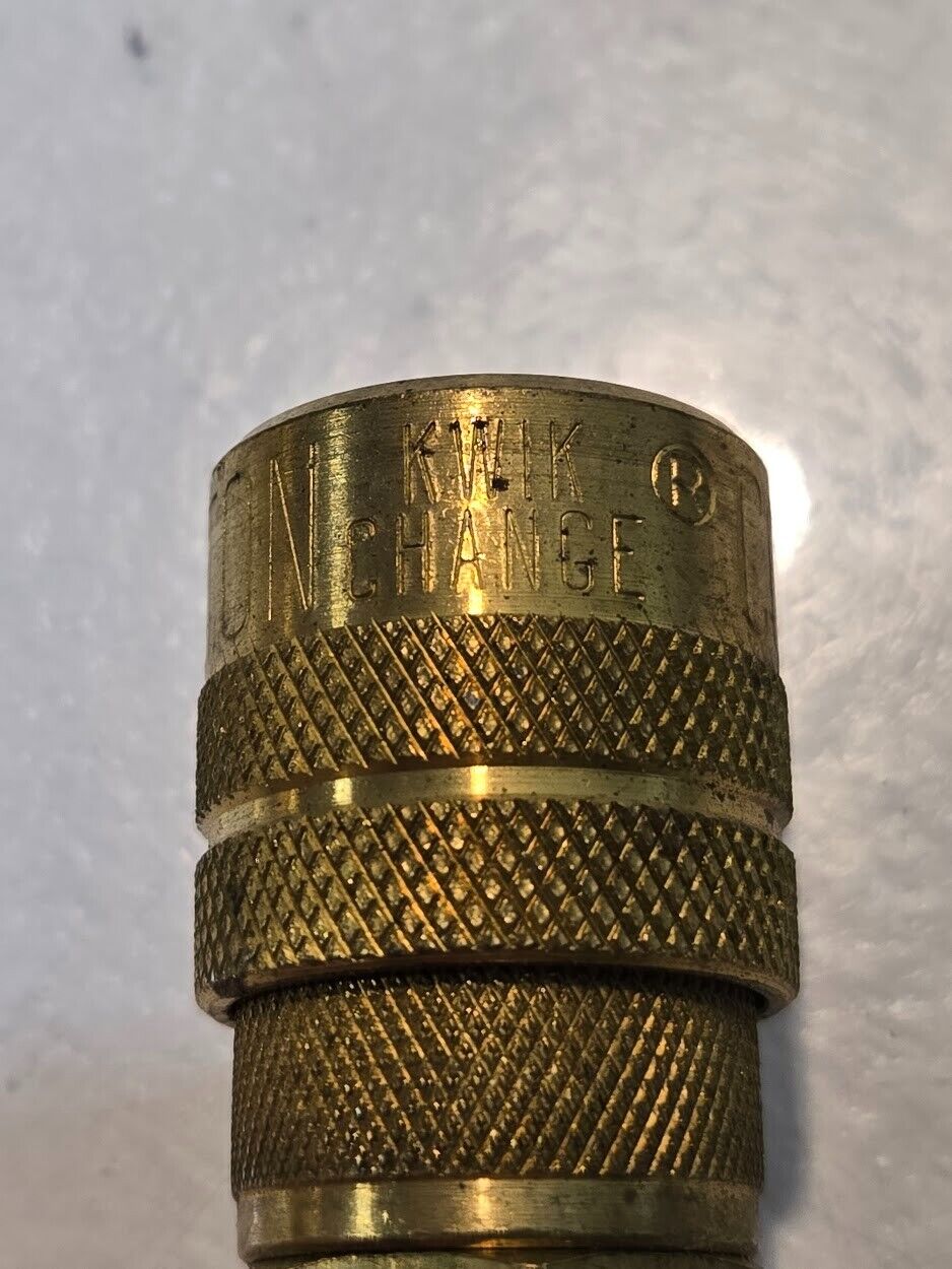 9 Quantity of 1/4" Milton Kwik Change M Style Couplings 1/4" MNPT Brass (9 Qty)