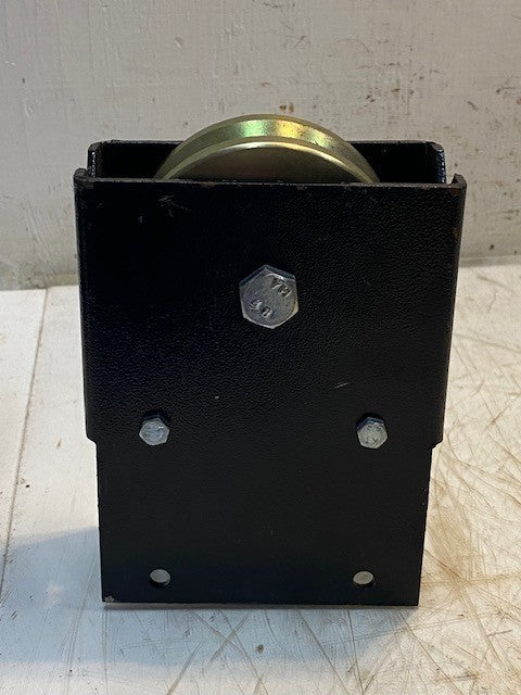 Heavy Duty V-Groove Wheel w/ Preattached Steel Box Mount Assy 7" x 5" x 2-1/4"