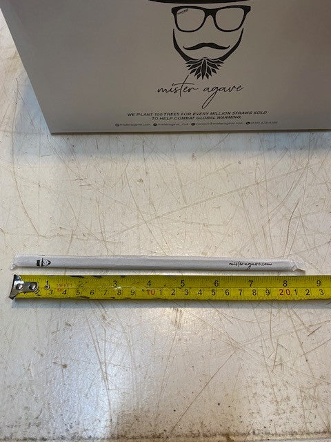 Box of Mister Agave Standard Black Agave Wrapped Straws 8.25 Inch 2000 Straws