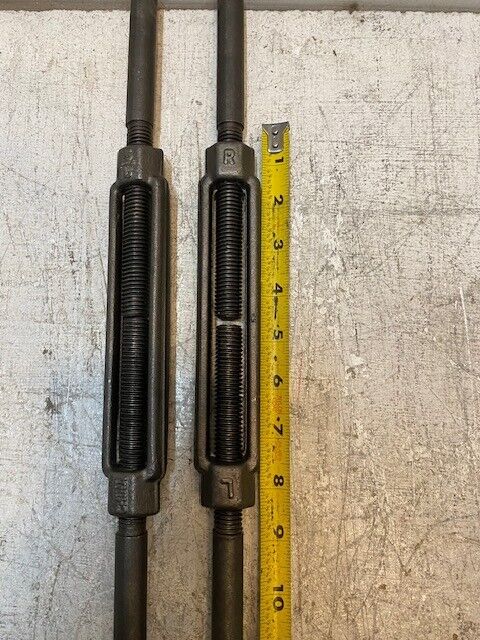 2 Qty of 16" Long (9" Threaded) 5/8" Stainless Steel Forged Turnbuckles (2 Qty)