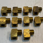 10 Quantity of Brass 90 Degree Male/Female Elbow Fittings 21mm Thread (10 Qty)