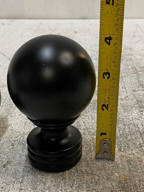 2 Qty of Wayfair Meservet Sphere Finials 2-1/2" OD 4" Length (2 Quantity)