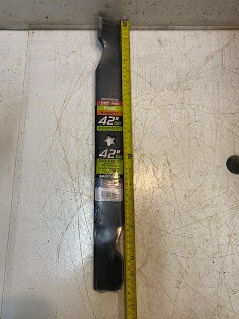 Pack of 2 Maxpower 561713 Husqvarna Craftsman Poulan 42" Rider Mower Blades