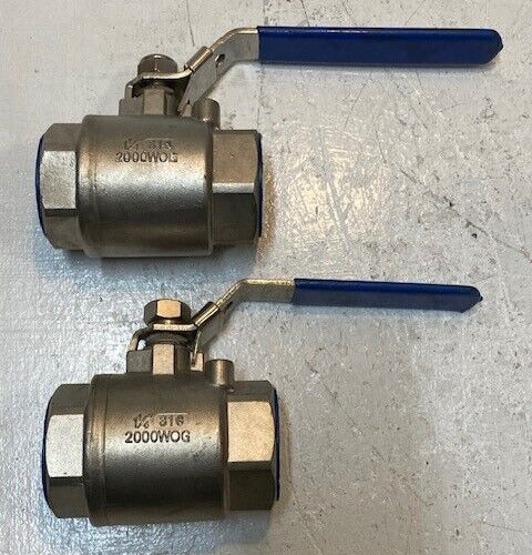 2 Qty of Southwest Ball Valves Full Port 1-1/4" 316 2000WOG | S8864 (2 Qty)