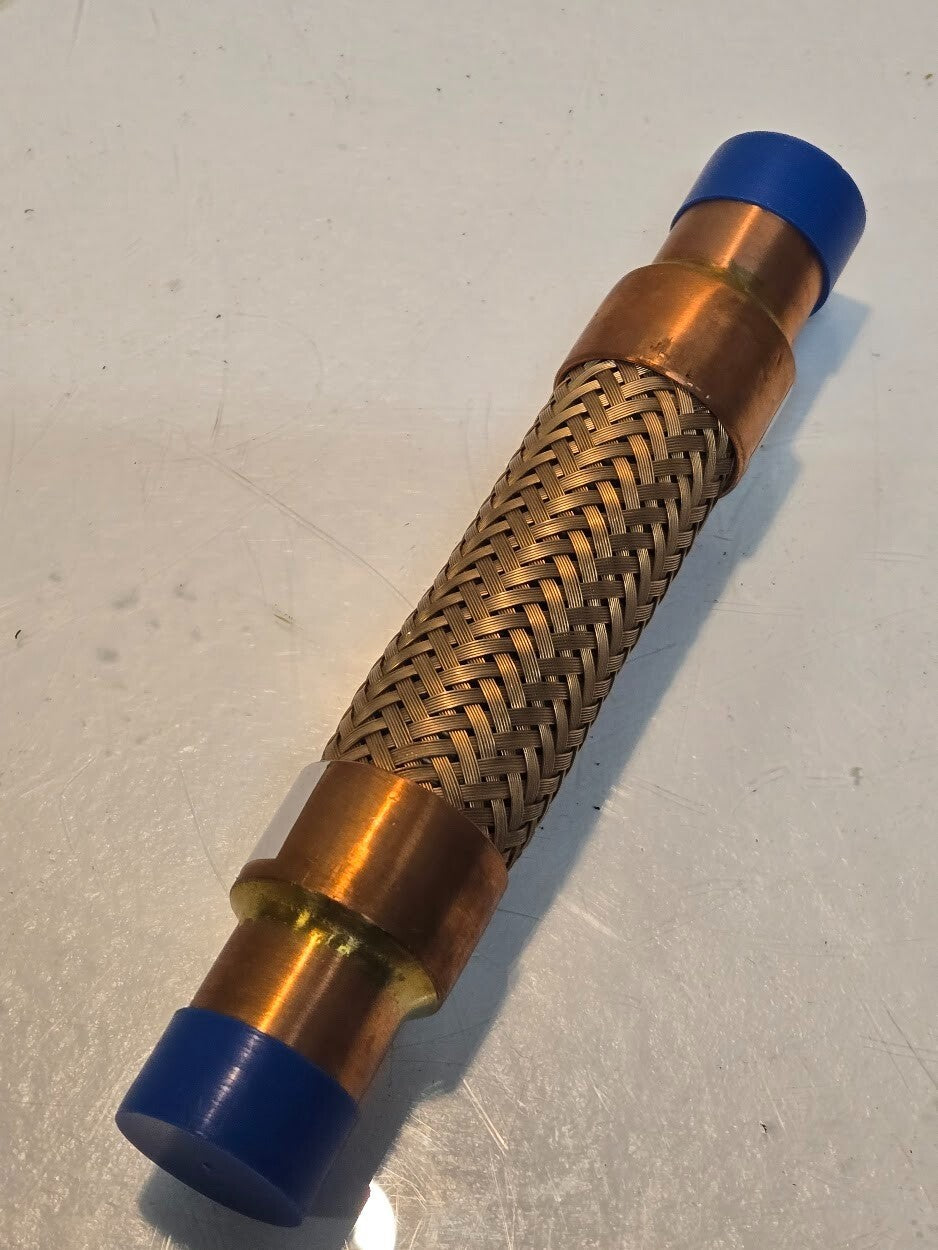 Bronze Hose and Braid H986-12627 | 7" Long with 1" Copper Sweat Ends
