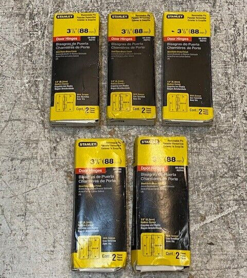 5 Quantity of Stanley Pair of Door Hinges 08-2500 RD741 3-1/2" (10 Pcs Total)