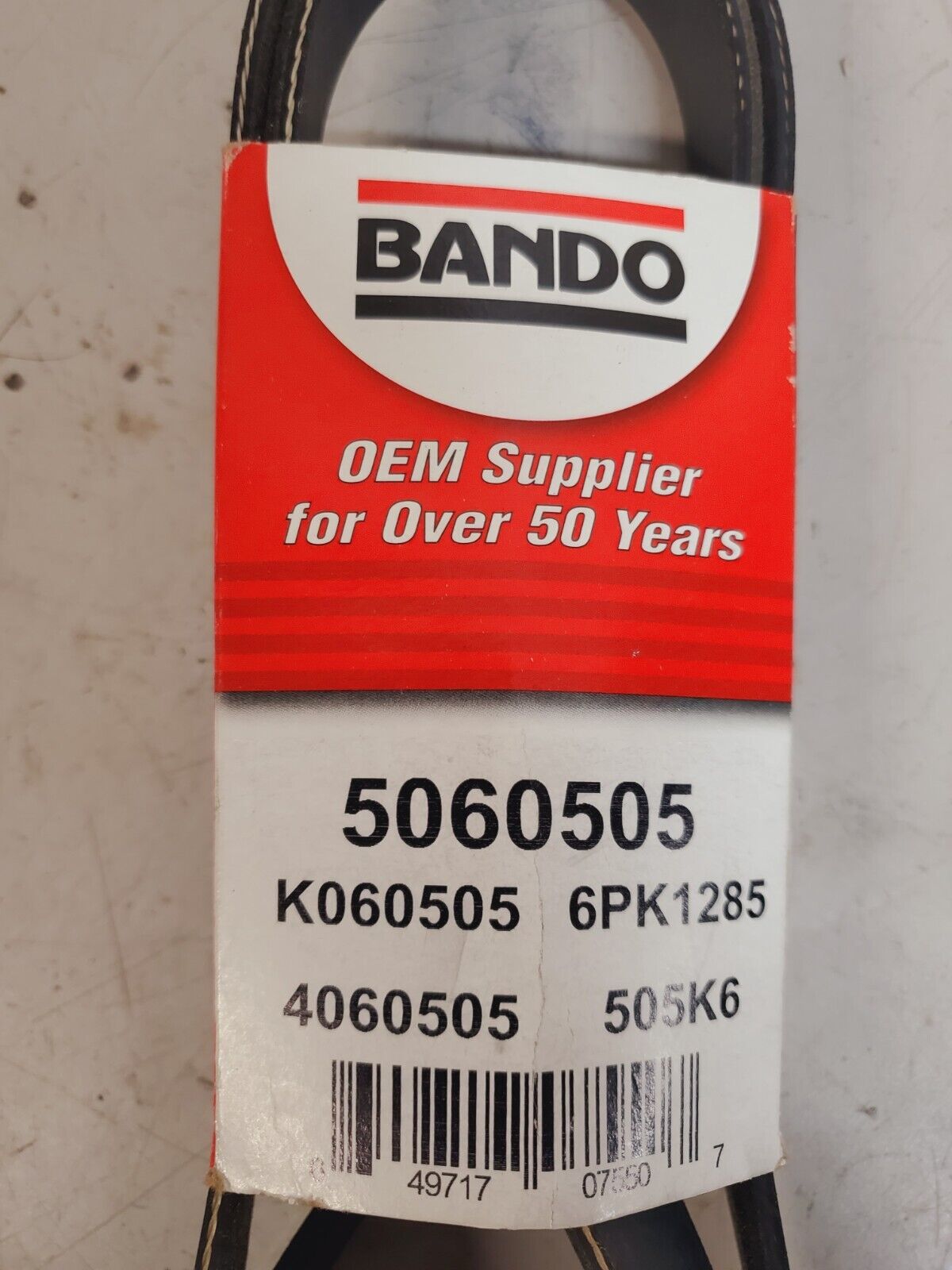 2 Quantity of Bando Serpentine Belts 5060505 | K060505 | 6PK1285 (2 Qty)