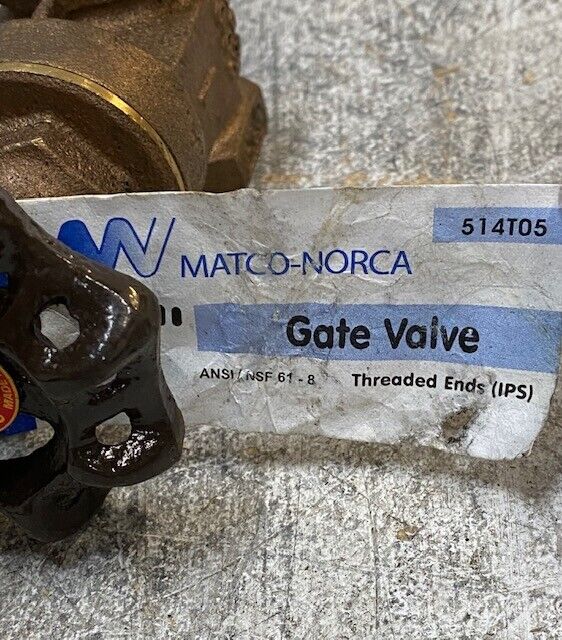 3 Qty of Matco-Norca Gate Valves 514T05 (3 Quantity)