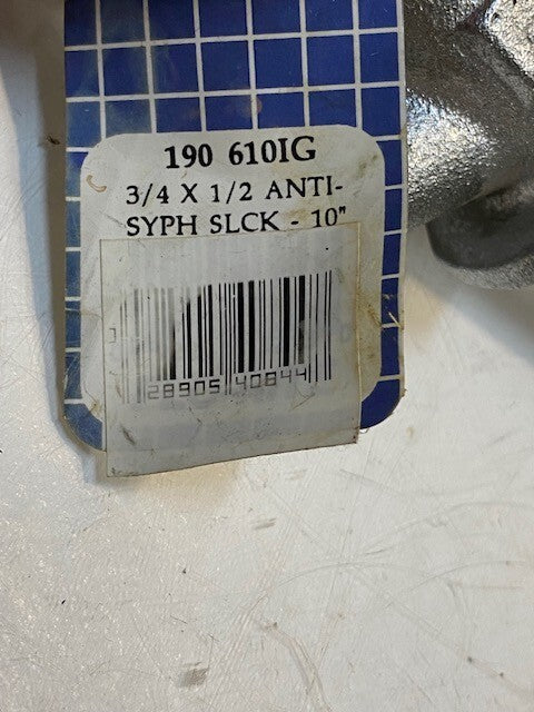 Anti-Siphon Frost Free Sillcock 10" | 1/2" Push Fit x 3/4" GHT Valve 190 610IG