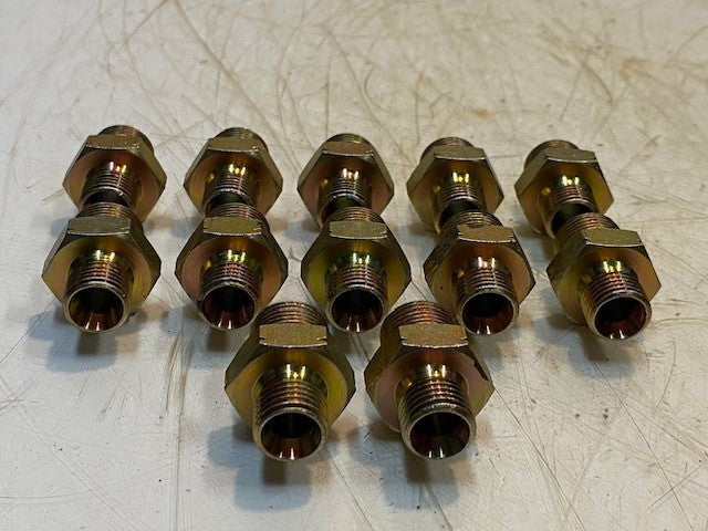 12 Quantity of Female to Female Brass Hex Nipple Pipe Fittings (12 Quantity)