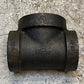 UFF Black Pipe Fitting Reducing Tee Cast Iron 2" x 1-1/2" 300Psi