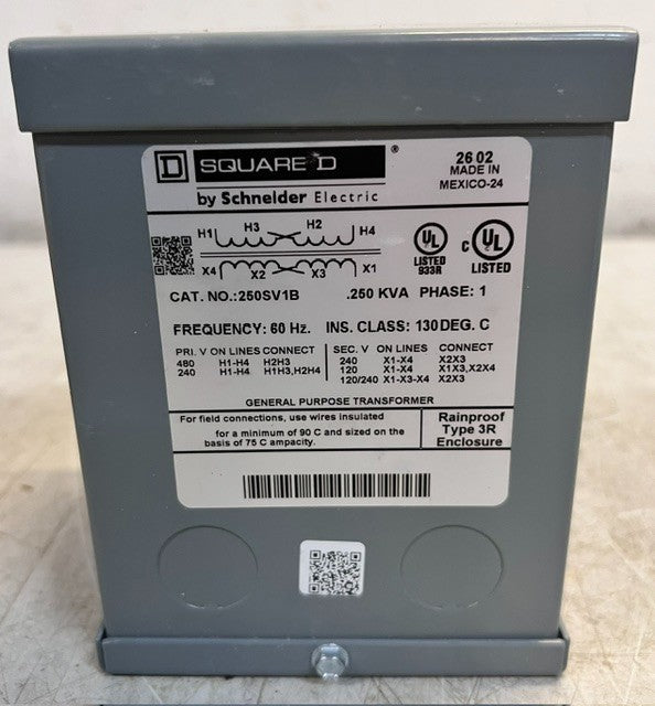Schneider Electric Square D General Purpose Dry-Type Transformer 250SV1B