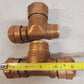 2 Qty. of Mueller Brass Service Tee 110 CTS Ends 3/4 x 3/4 x 1 | H-15381 (2 Qty)