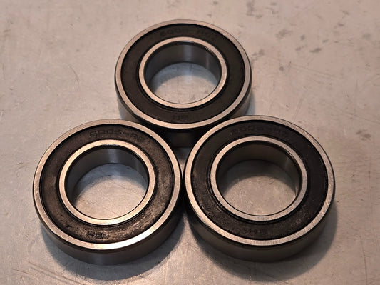 3 Quantity of BH Ball Bearings 6005-RS | 47 mm OD 25 mm Bore 12 mm Thick (3 Qty)
