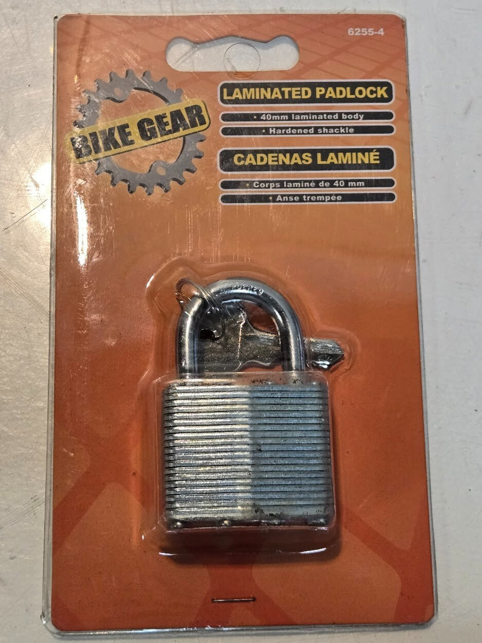 4 Quantity of Bike Gear 6255-4 Laminated Padlocks 072774625543 (4 Quantity)