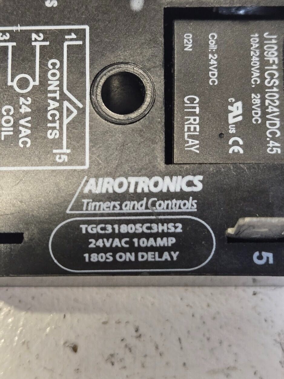 Airotronics TGC3180SC3HS2 Relay Socket 24Vac 10A | J109F1CS1024VDC.45