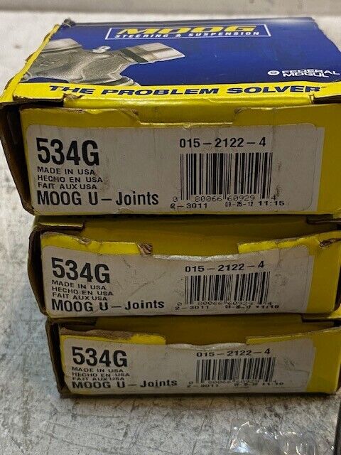 3 Quantity of MOOG Steering & Suspension U-Joints 534G (3 Quantity)