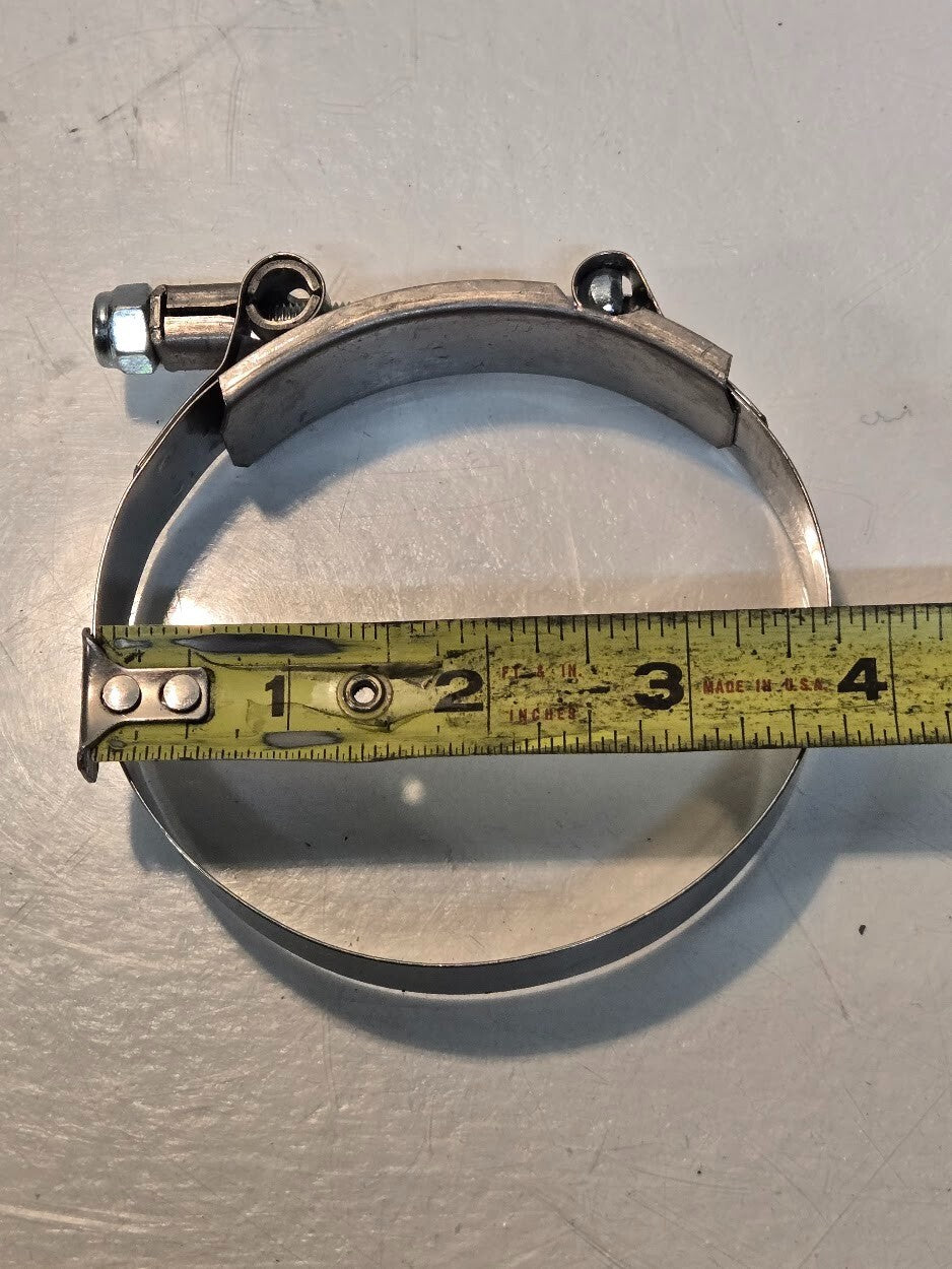 8 Quantity of Breeze T-Bolt Hose Clamps Min Dia 325 Stainless Steel Band (8 Qty)
